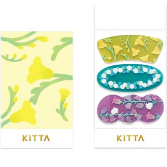 Kitta naklejki indeksujące washi KITT014 Flower Pieces