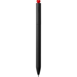 Kaco First długopis żelowy czarny z czerwonym serduszkiem