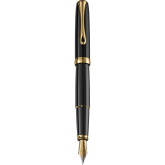 Diplomat pióro wieczne Excellence Black Lacquer Gold F