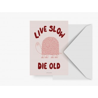 Pocztówka z kopertą Live Slow