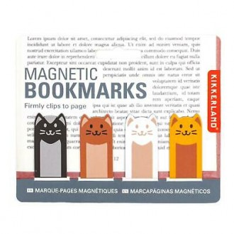 Kikkerland zestaw 4 zakładek do książki Koty