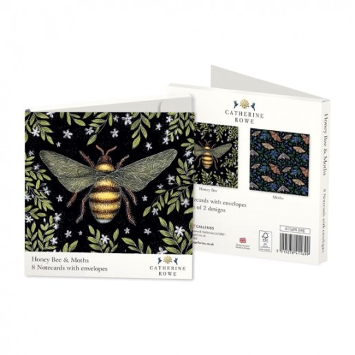Zestaw kartek z kopertą z motywem pszczół i ciem